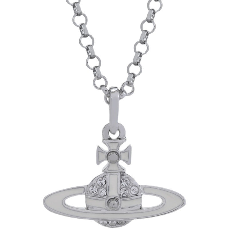 Vivienne Westwood flat paint necklace women's exquisite high-grade all-matching