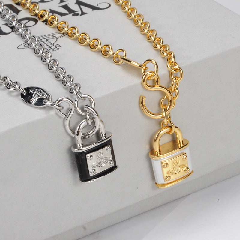 Vivienne Westwood lock Head series pendant necklace for women