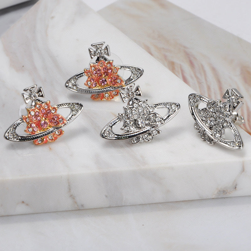 Vivienne Westwood flower series exquisite fashion all-match advanced