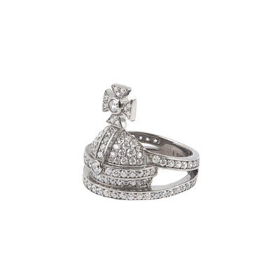 Vivienne Westwood diamond inlaid crown ring versatile high-end