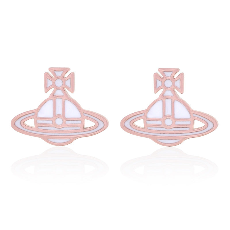 Vivienne Westwood flat paint stud earrings for women
