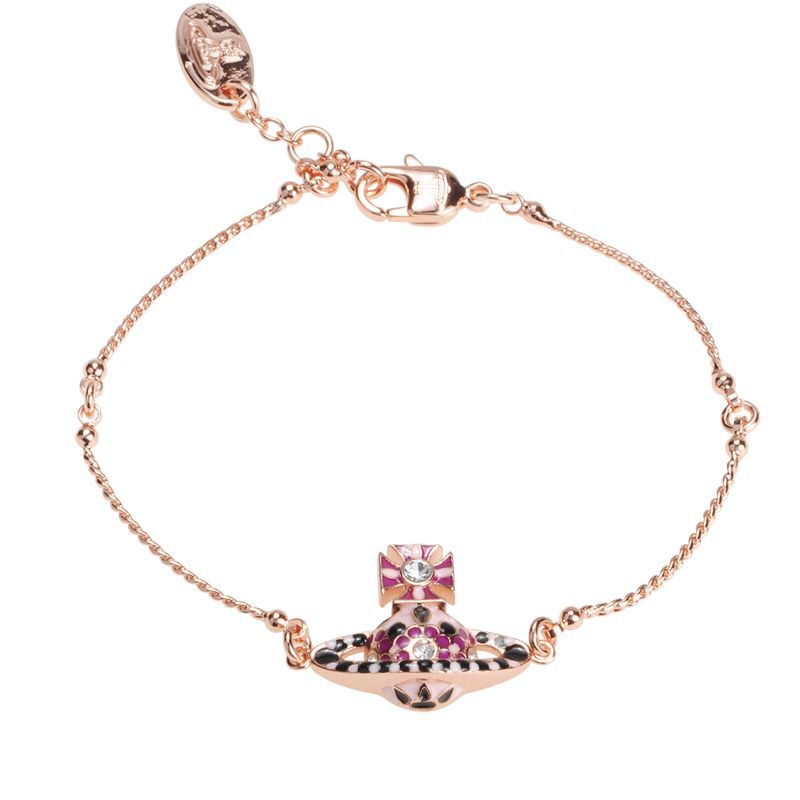 Vivienne Westwood enamel colorful bracelet niche personality