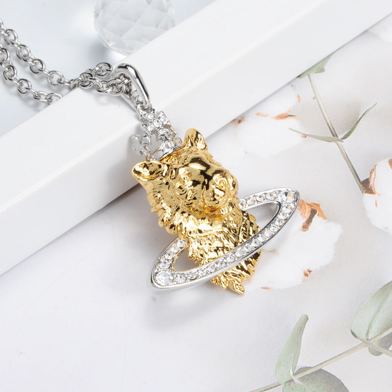 Vivienne Westwood lion's head pendant necklace