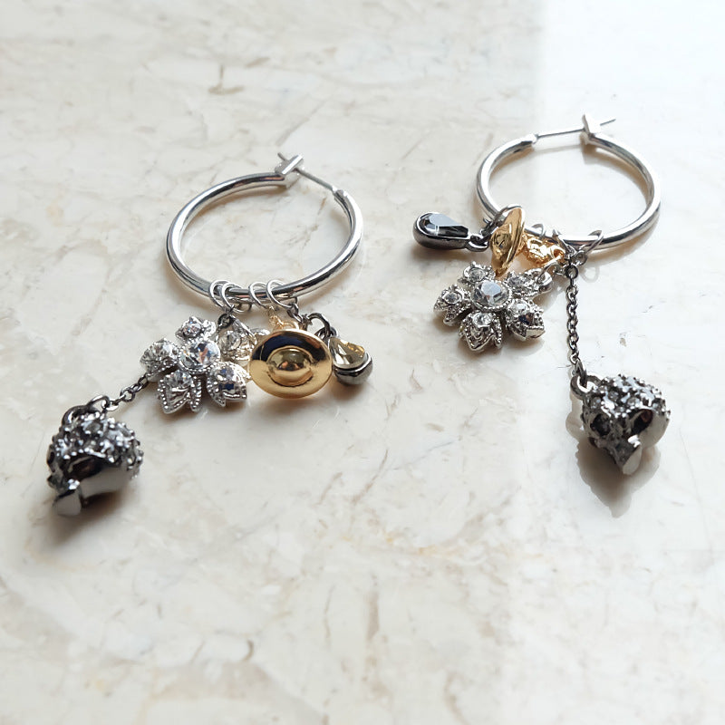 Vivienne Westwood big skull multi DIY accessories ear rings fashion luxury original