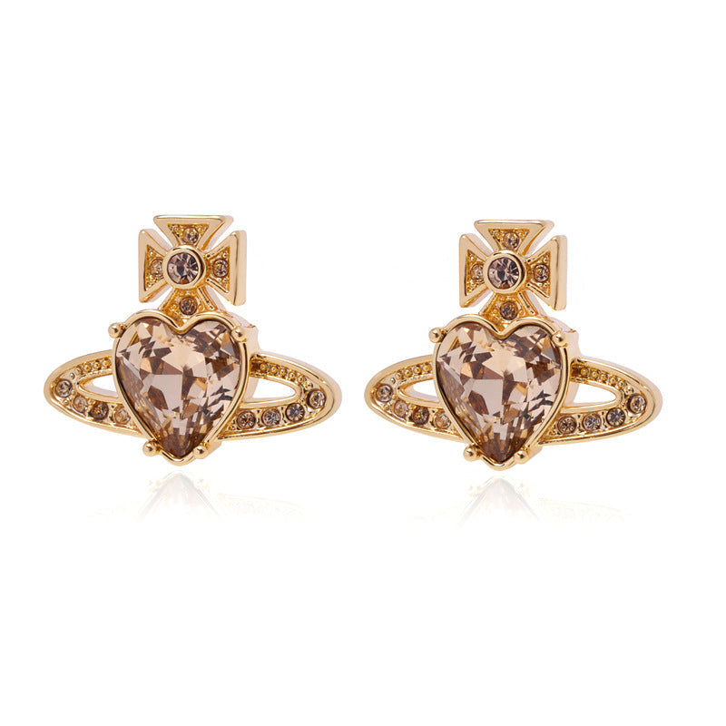 Vivienne Westwood bohemian style loving heart zircon