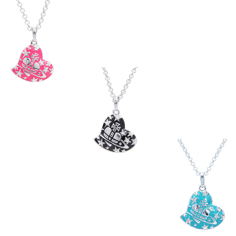 Vivienne Westwood love pendant necklace Starry Sky personality High sense