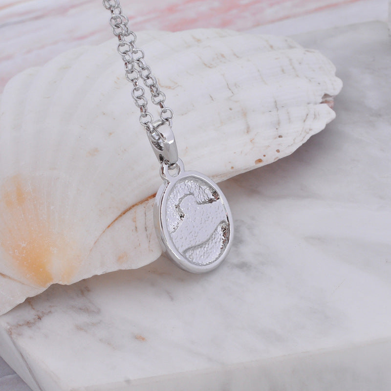 Vivienne Westwood LOGO round plate pendant necklace punk