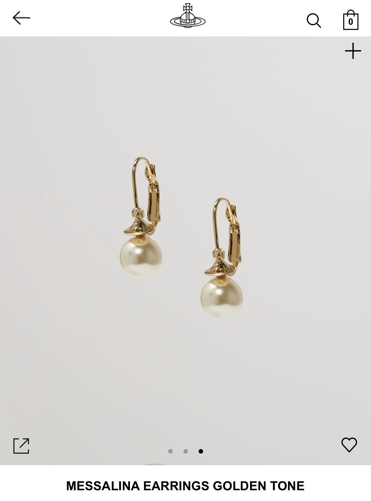 Vivienne Westwood pearl earrings earrings simple and light luxury high-grade