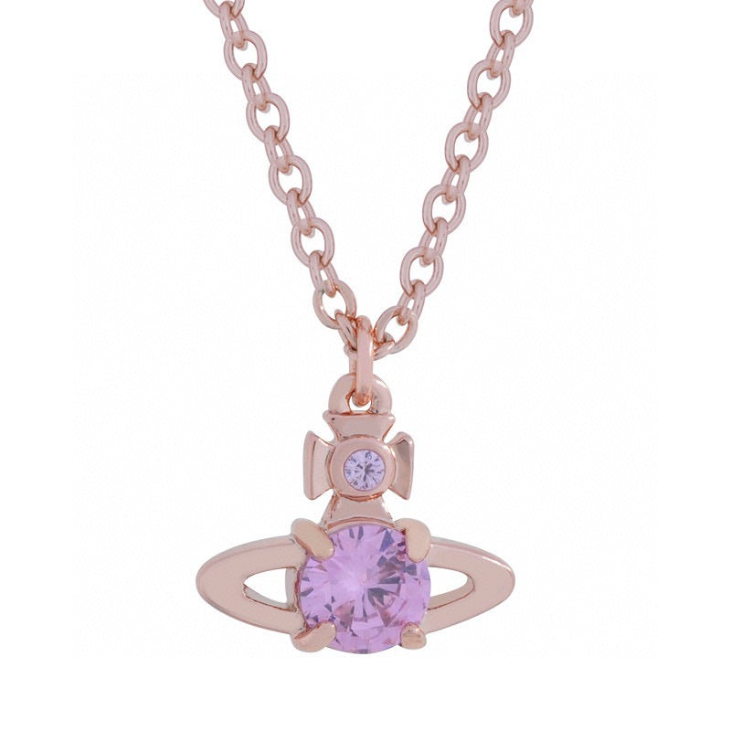 Vivienne Westwood four-claw zircon pendant necklace
