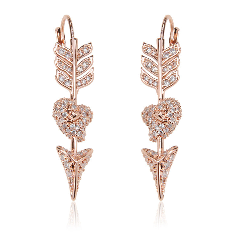 Vivienne Westwood ear studs the arrow of love full diamond earrings