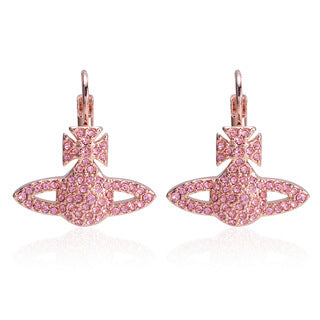 Vivienne Westwood small LOGO stud earrings full of diamonds exquisite