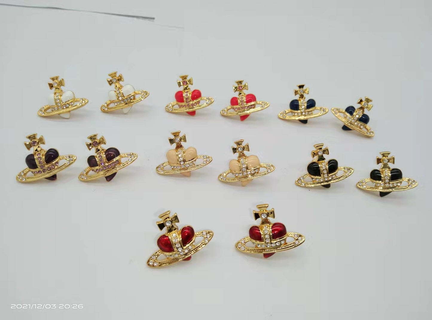Vivienne Westwood classic love paint stud earrings