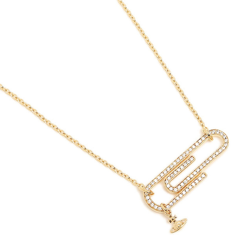 Vivienne Westwood inlaid back pin necklace pendant