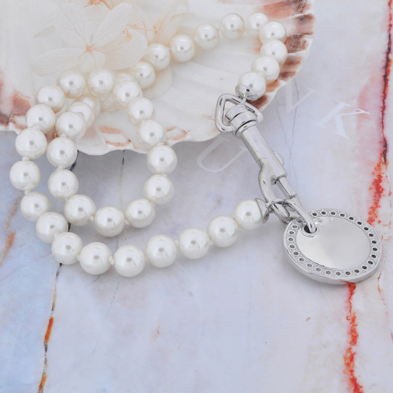 Vivienne Westwood Pearl round necklace personality all-matching couple style