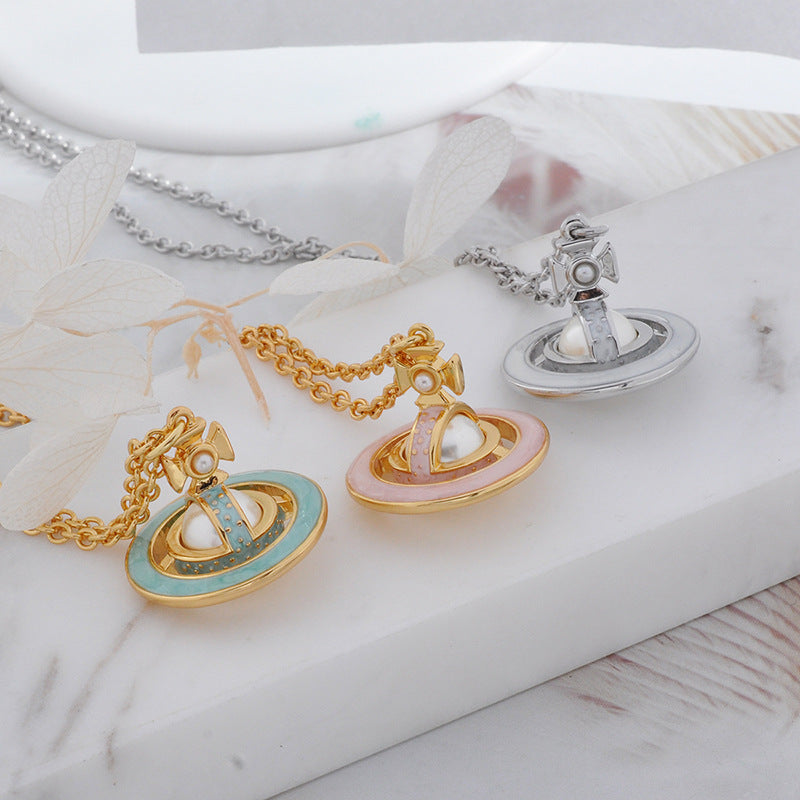 Pearl three-dimensional pendant necklace punk NANA same style