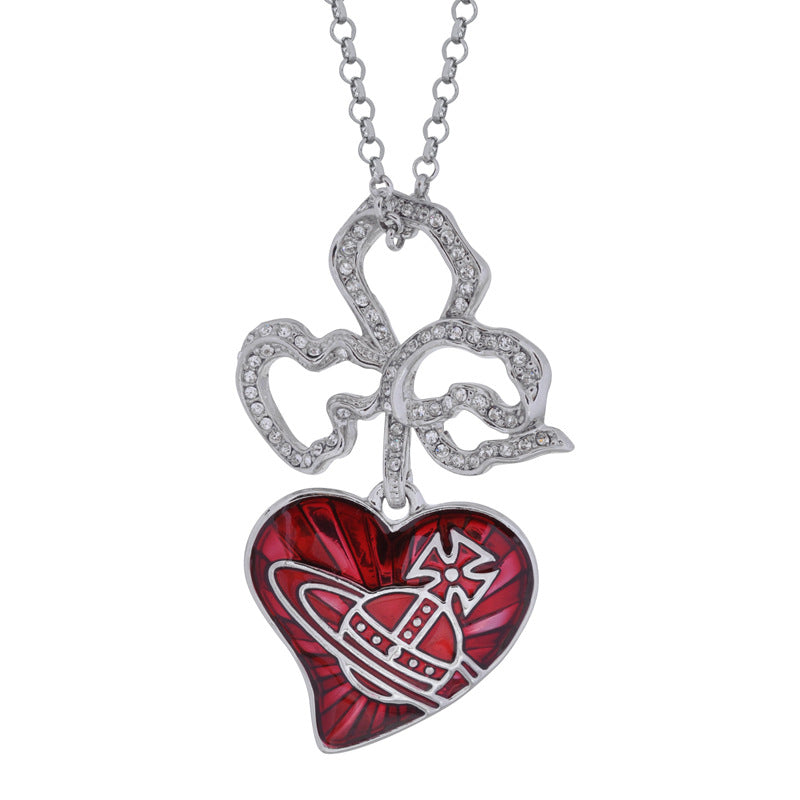 Vivienne Westwood love pendant necklace personality European and American punk