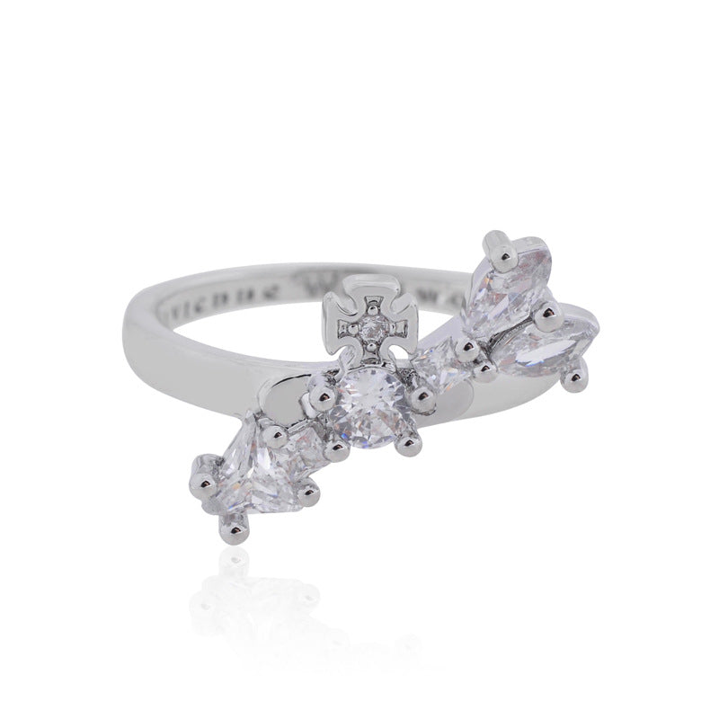 Vivienne Westwood set arrow ring diamond accessories combination ins