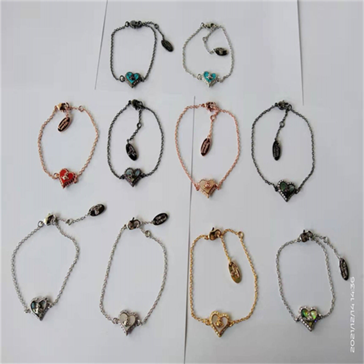 Vivienne Westwood heart shell series bracelet women's exquisite high sense