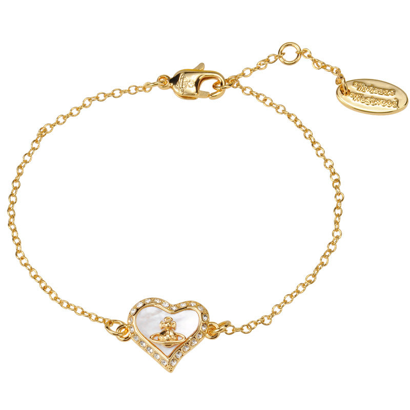 Vivienne Westwood heart shell series bracelet women's exquisite high sense