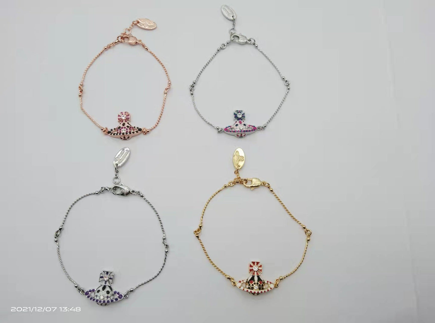 Vivienne Westwood enamel colorful bracelet niche personality