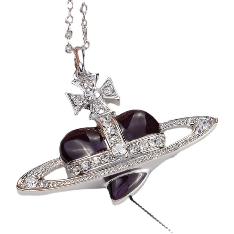 Vivienne Westwood large Love necklace pendant couple ins high sense