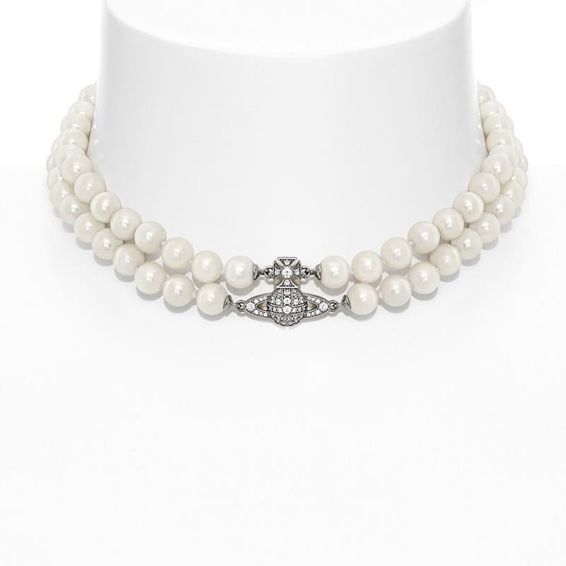Vivienne Westwood GRAZIELLA double-layer pearl necklace Japanese and Korean stars same style