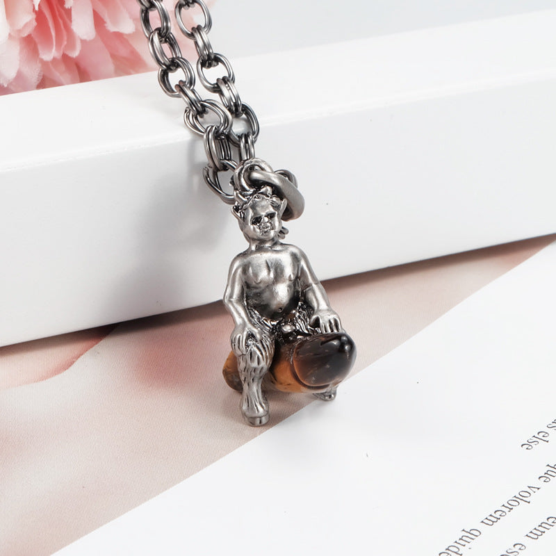 Vivienne Westwood little brother pendant necklace personality vintage club style