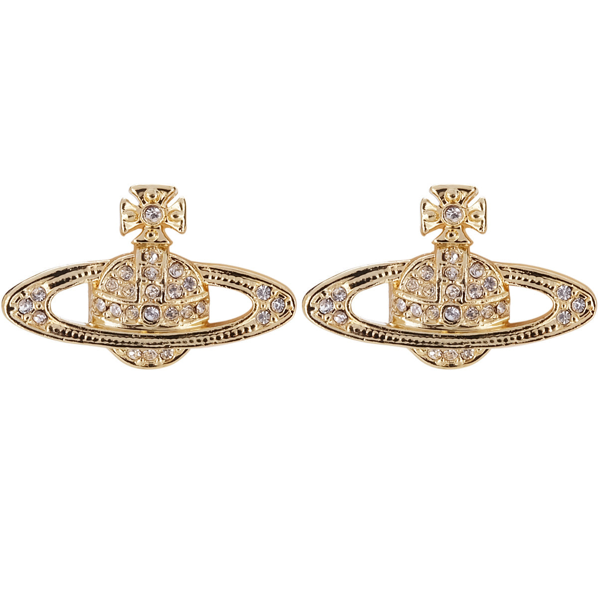 Vivienne Westwood full diamond eardrops Diamond Punk small luxury all-matching