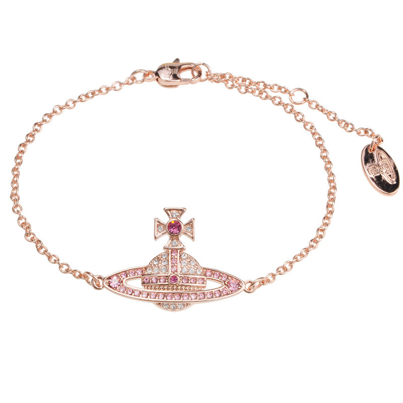Vivienne Westwood colorful crystals stud earrings marking pair necklace bracelet bracelet