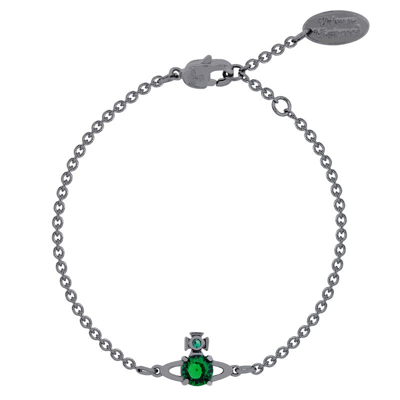 Vivienne Westwood silver four-claw zircon shining diamond bracelet