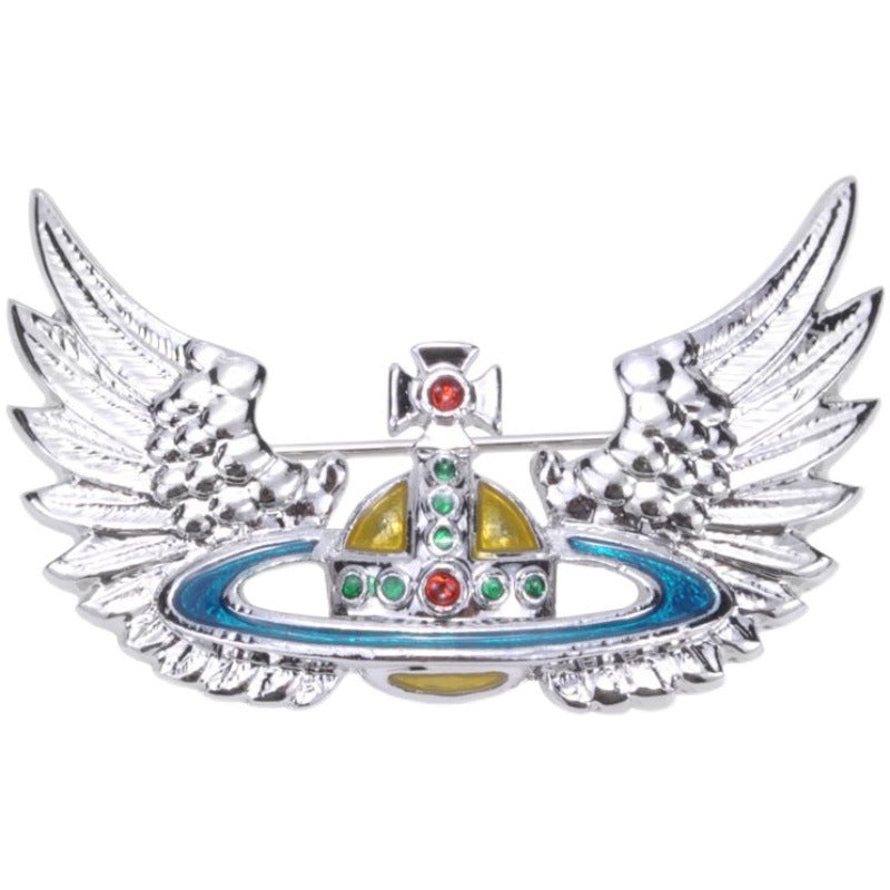 Vivienne Westwood flying wings brooch women's elegant accessories personality all-match Fashion