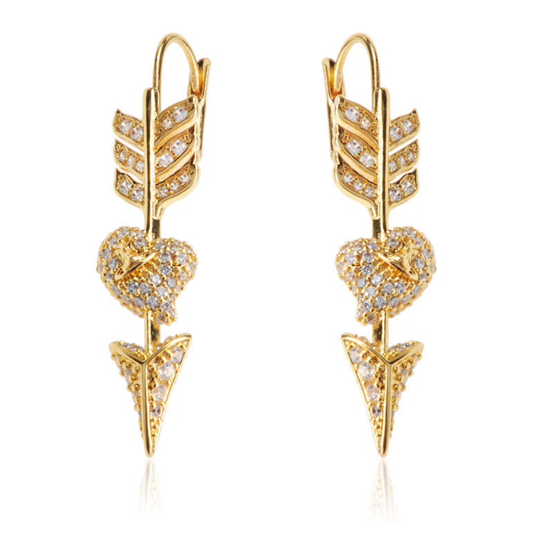 Vivienne Westwood ear studs the arrow of love full diamond earrings