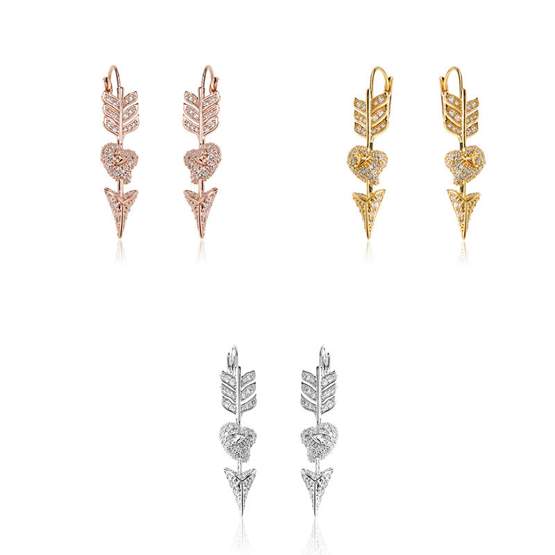 Vivienne Westwood ear studs the arrow of love full diamond earrings