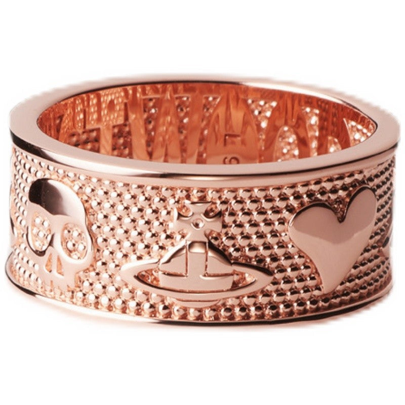 Vivienne Westwood skull ring love couple rings European and American style personality fashion