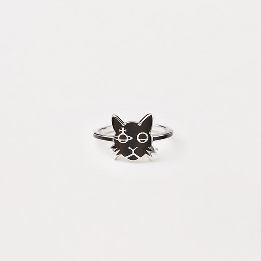Vivienne Westwood cat ring High sense couple rings cute personality matching