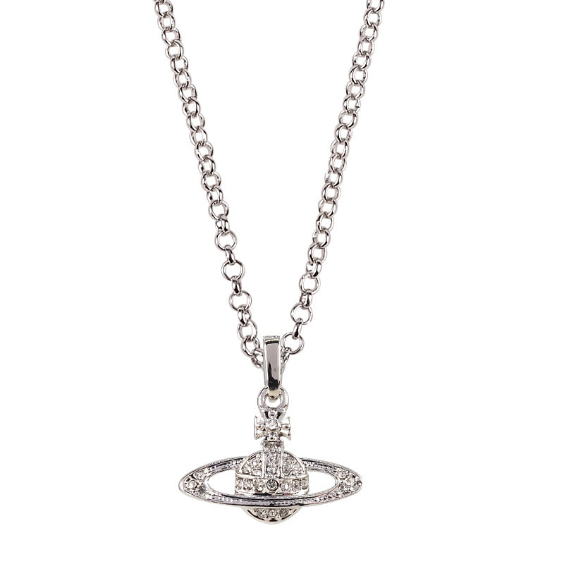 Vivienne Westwood Full diamond pendant necklace exquisite high sense