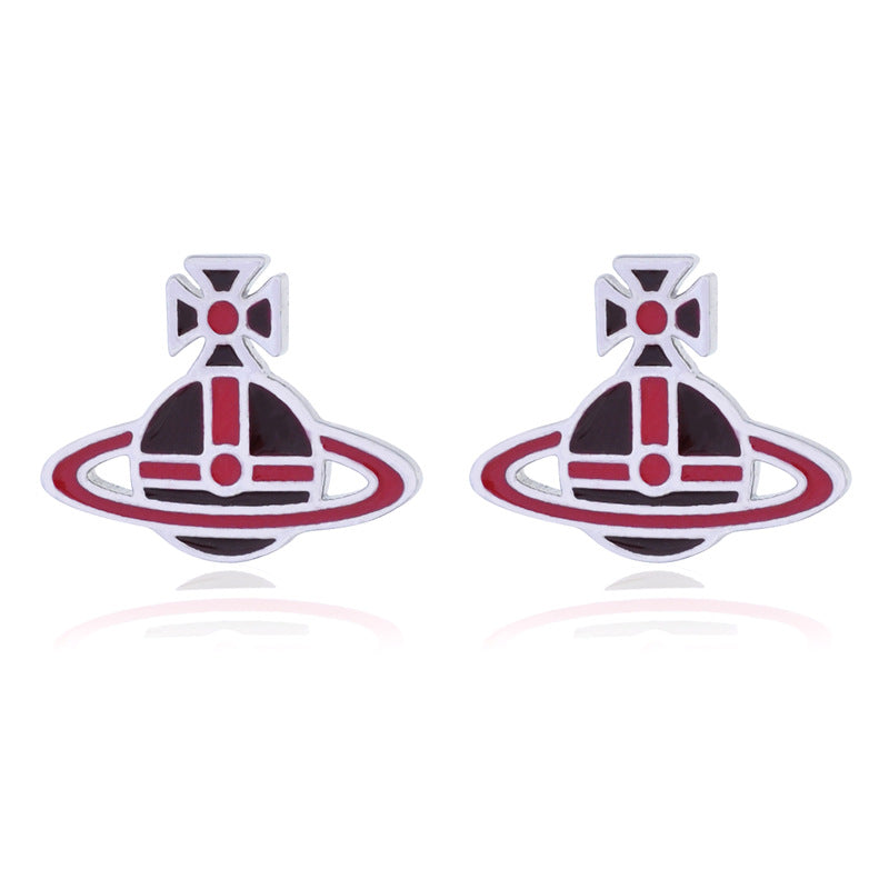 Vivienne Westwood flat paint stud earrings for women