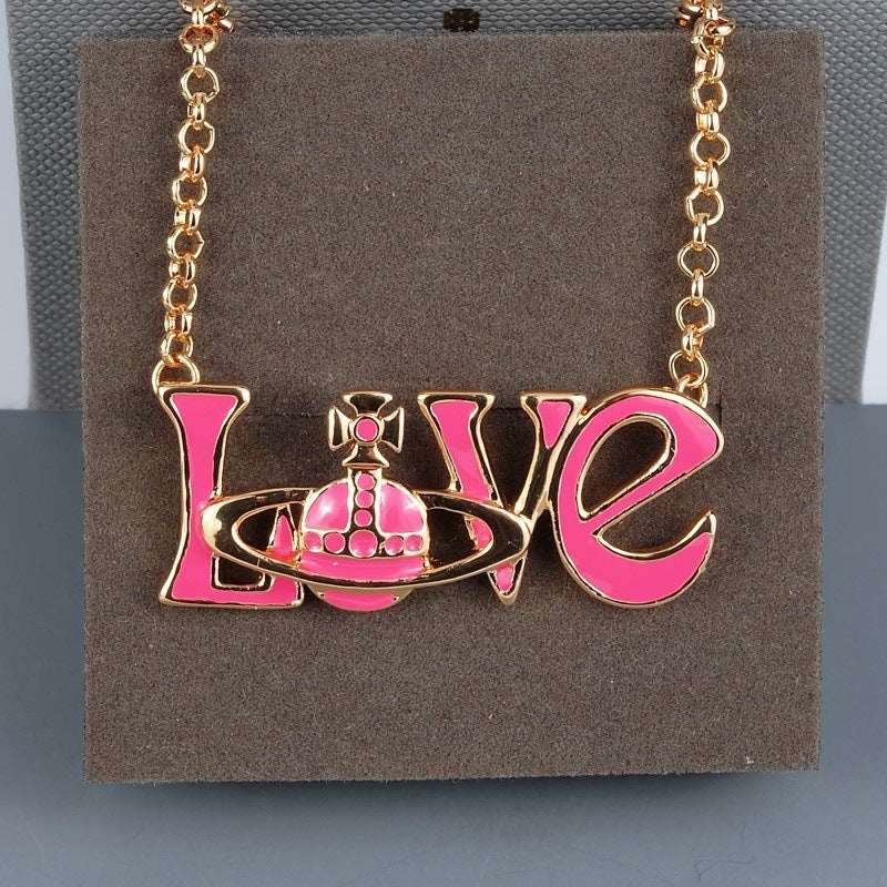 Vivienne Westwood LOVE letter pendant necklace
