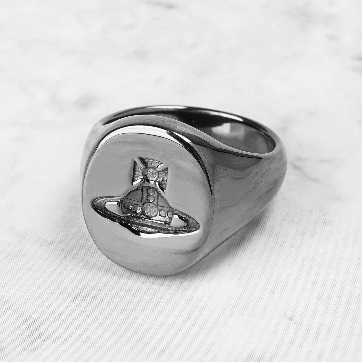 Vivienne Westwood couple's series silver ring niche personality punk
