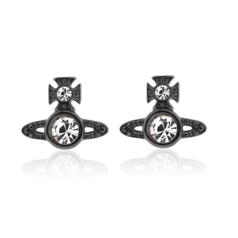 Vivienne Westwood Pearl paint series earrings small and personalized all-match
