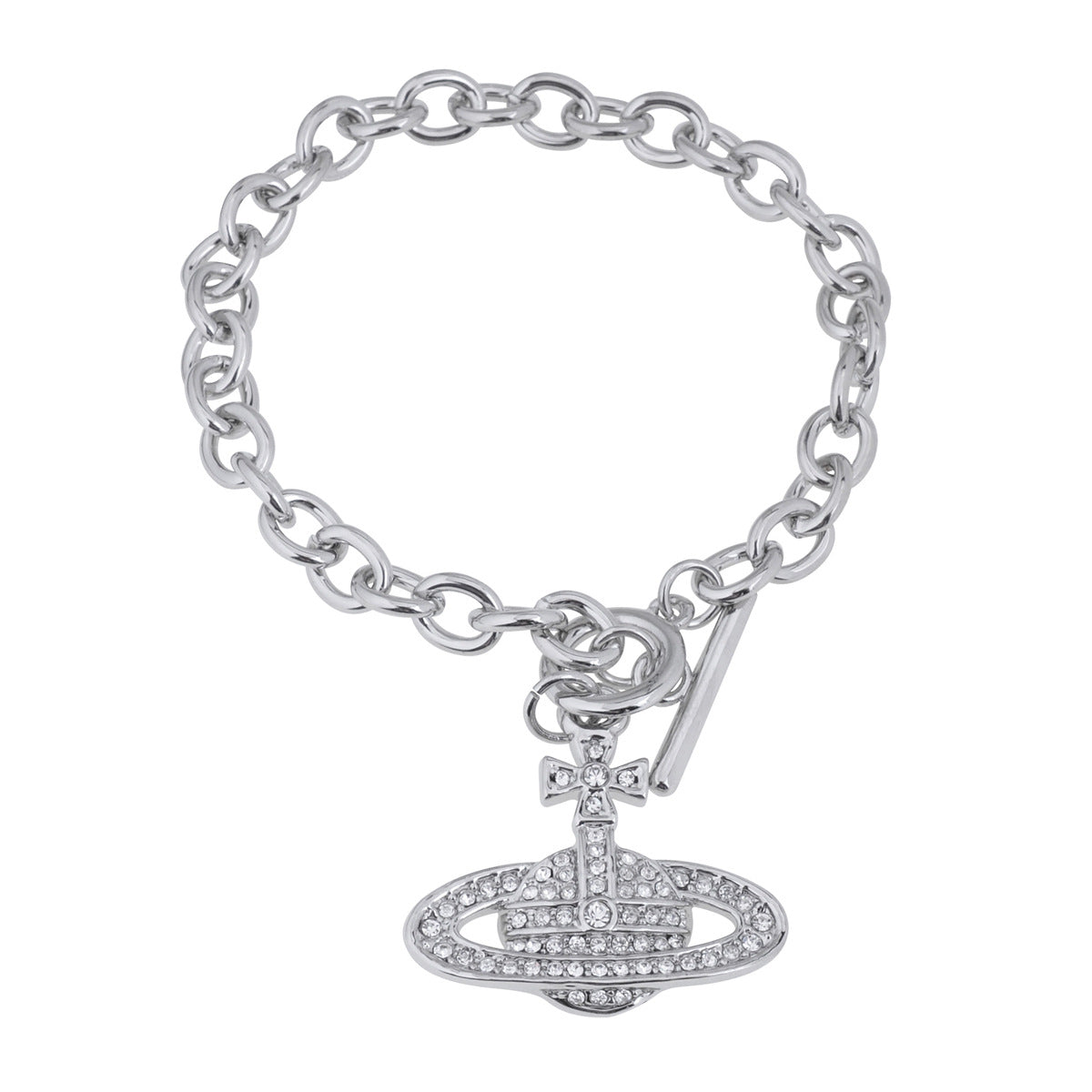 Vivienne Westwood OT buckle full diamond bracelet niche personality punk