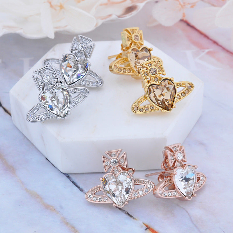 Vivienne Westwood bohemian style loving heart zircon