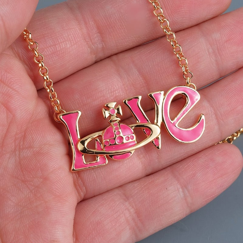 Vivienne Westwood LOVE letter pendant necklace