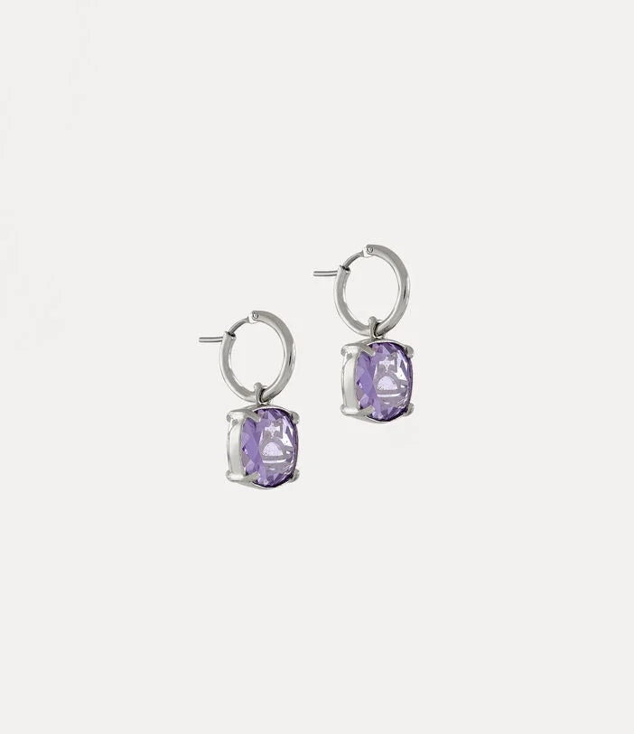 Vivienne Westwood polina amethyst Saturn earrings 2022 autumn and winter New