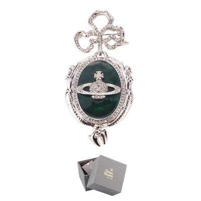 Vivienne Westwood green mermaid medal brooch fashion beautiful