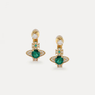 Vivienne Westwood U-shaped full-jeweled stud earrings exquisite luxurious earrings