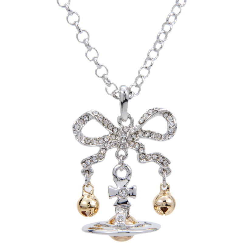 Vivienne Westwood bow pendant necklace for women delicate indie