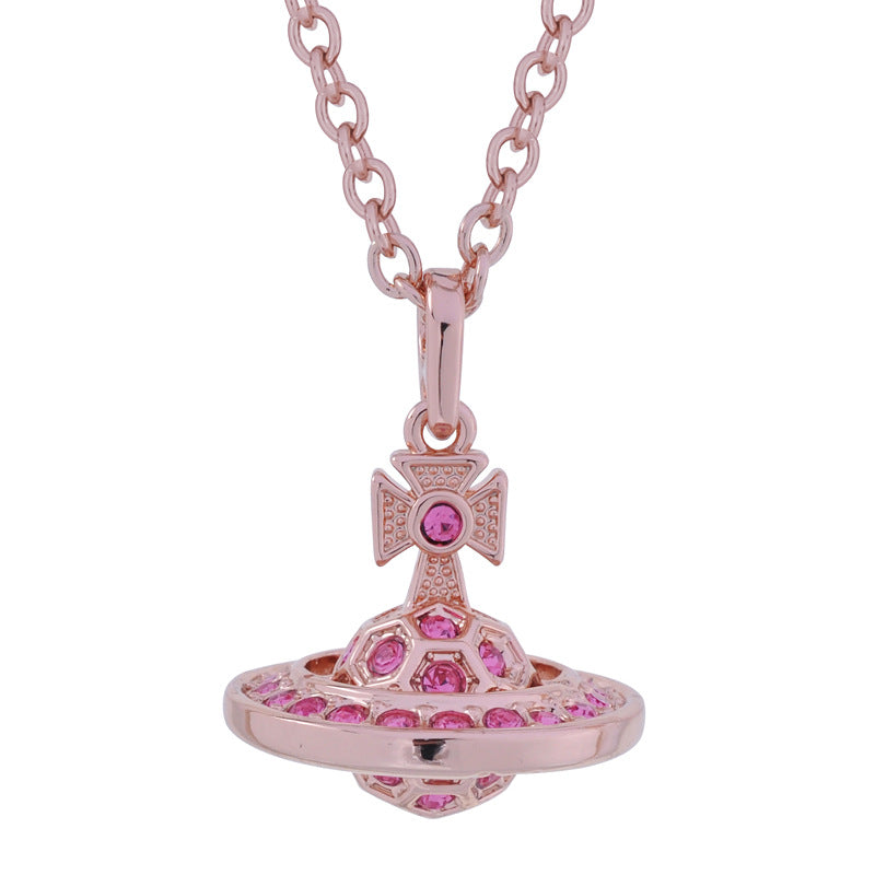 Honeycomb three-dimensional pendant necklace women's exquisite high sense