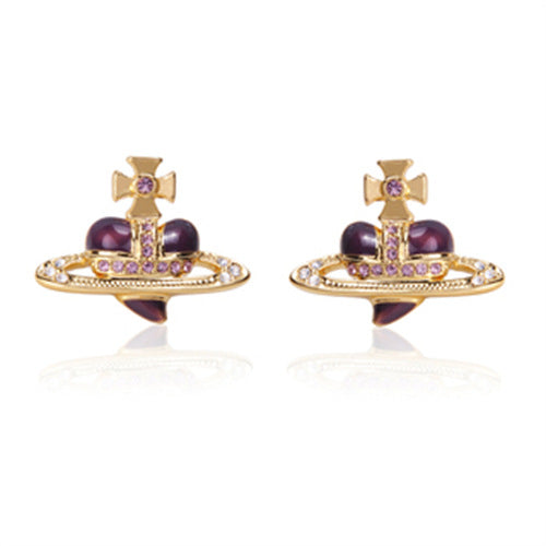 Vivienne Westwood classic love paint stud earrings
