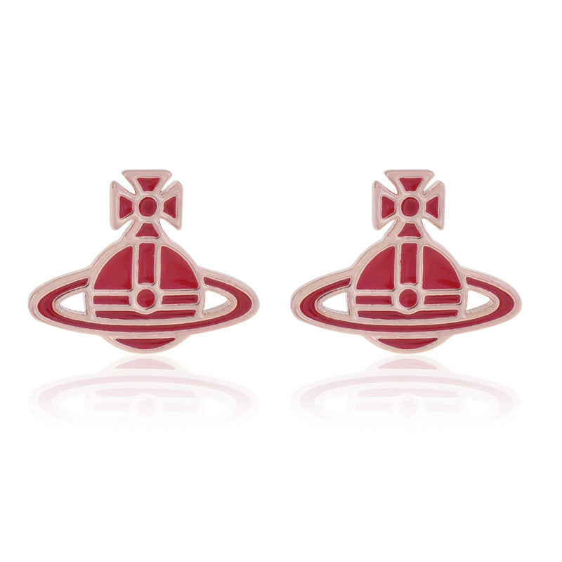 Vivienne Westwood flat paint stud earrings for women